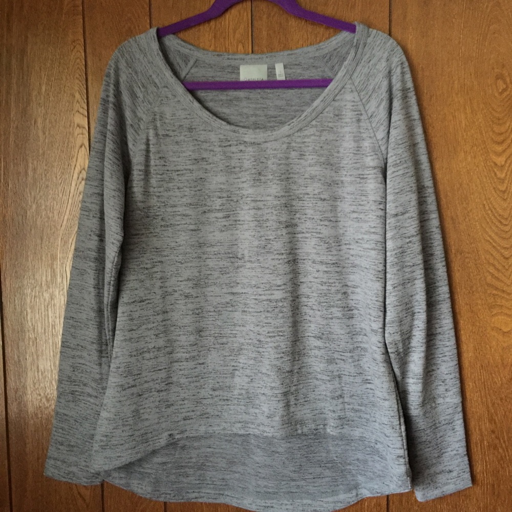 EUC Athleta No Sweatin' It Sharkbite Top, L