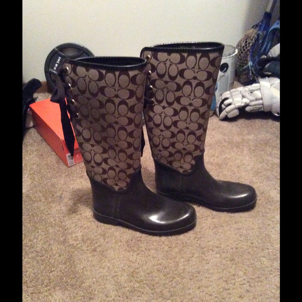 Coach rain boots