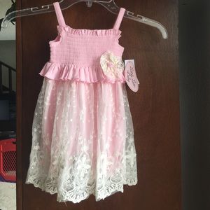 Pink lace dress