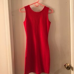 Red tight dress