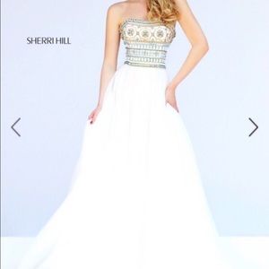 White Sherri Hill Prom Dress