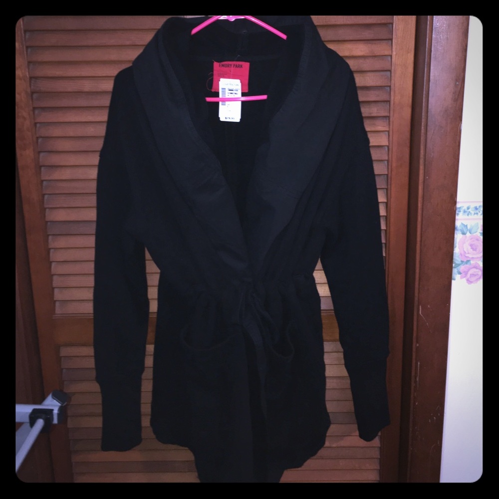Draped hooded jacket💋