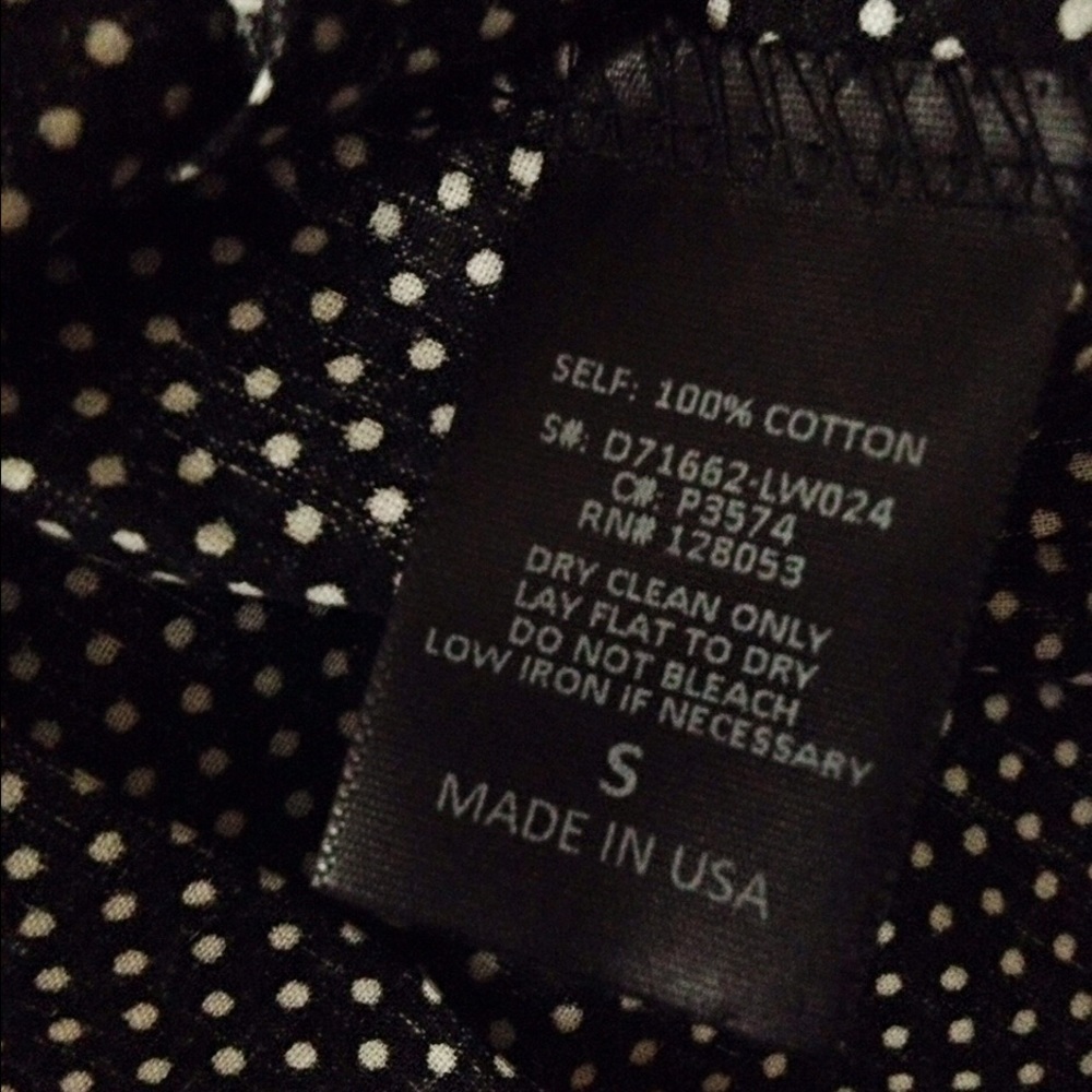 5⭐️Cotton Black/White polka dots off-shoulder top - Picture 6 of 6