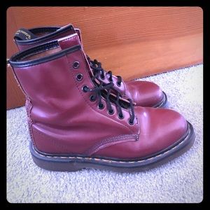Cherry Red Doc Marten Vintage Original boot size 5
