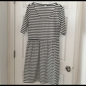 Fit and Flare Striped Dress