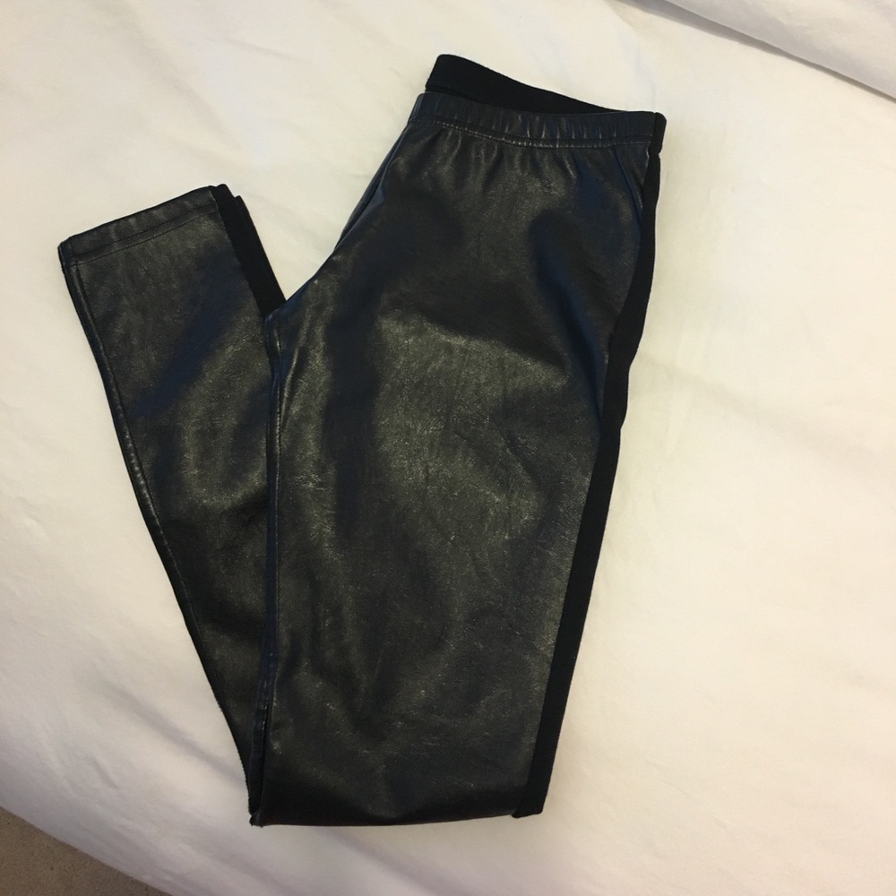 Vegan leather leggings