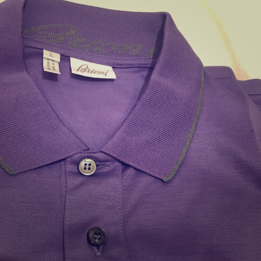 BRIONI polo. Purple -BRAND NEW. NEVER WORN