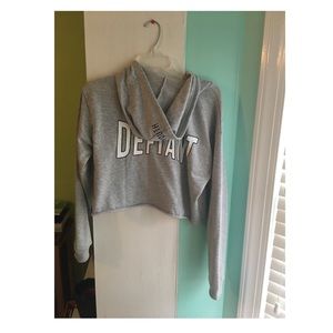 Cropped grey hoodie
