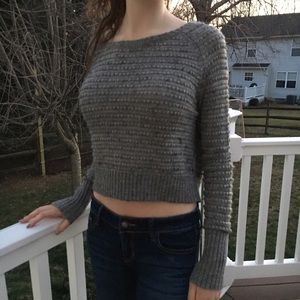 Grey Cropped Sweater