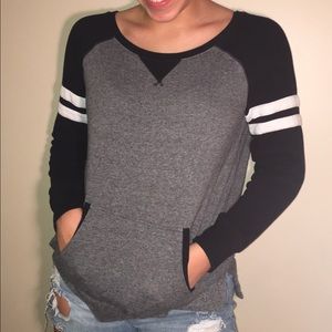 Black and Grey Long Sleeve Shirt