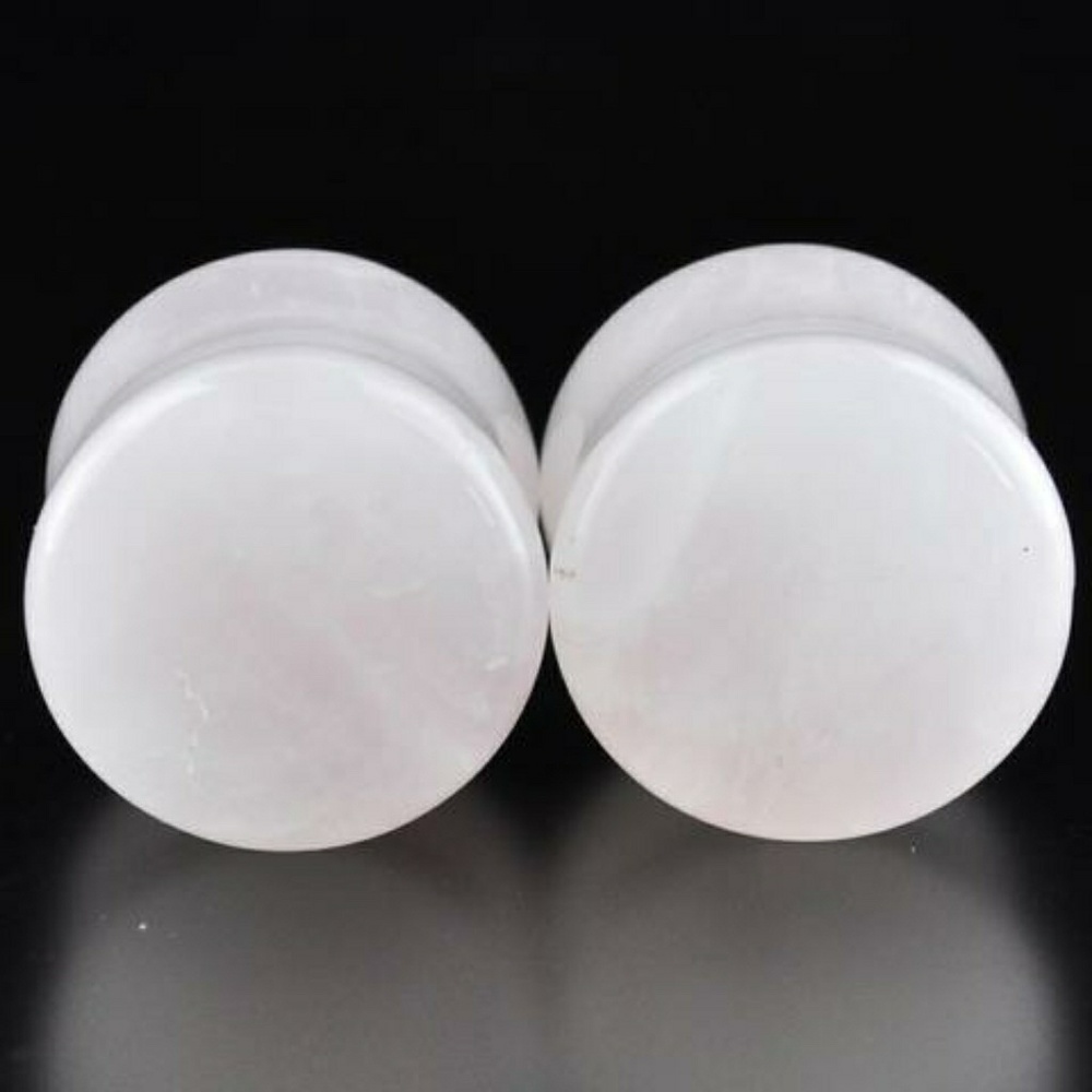 Rose quartz plugs
