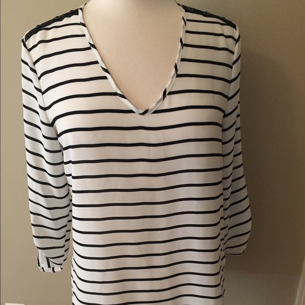 Black & white blouse from Stitch Fix