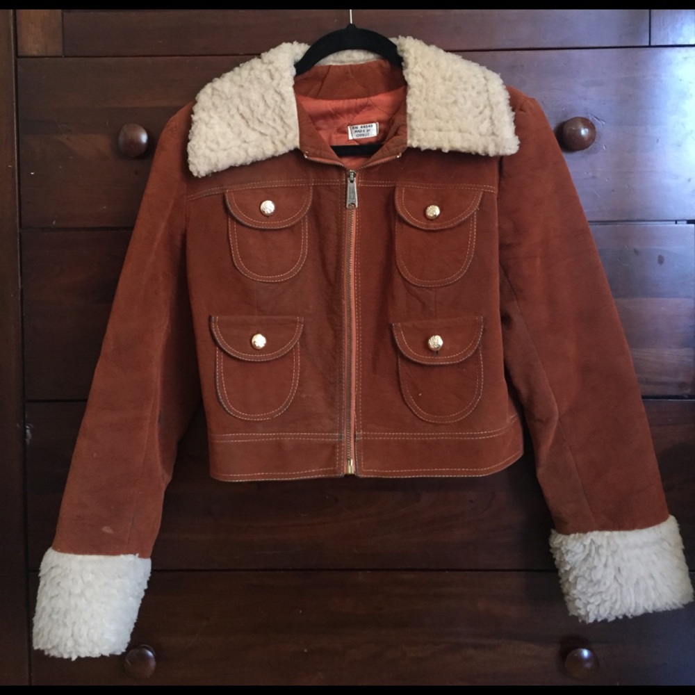 Vintage boho hippie wool corduroy coat