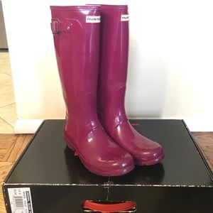 Hunter original tall glossy in magenta