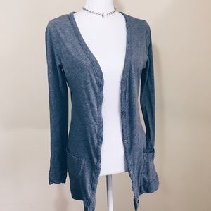 Soft long gray cardi