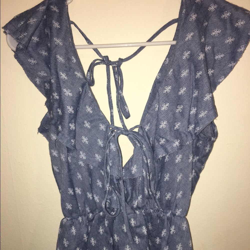 Nasty Gal Chambray Top NWOT