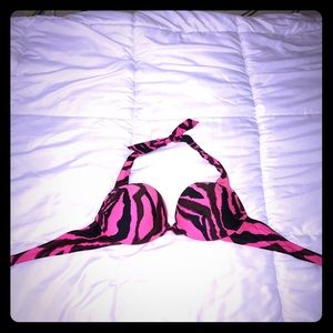 VS Zebra Print Pink & Black Design Push-up Top