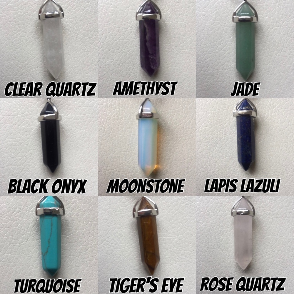 Last 1! CRYSTAL PENDANT statement necklace - Picture 2 of 6