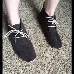 Brown suede shoes
