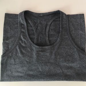 lulu🍋 swiftly tech racerback tank in dark gray