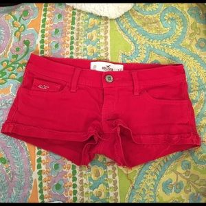 Red Hollister shorts