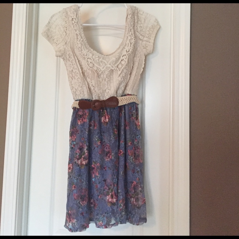 Jodi Kristopher: Floral Bottom Lace Top Sundress