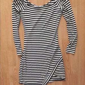 Striped body con dress