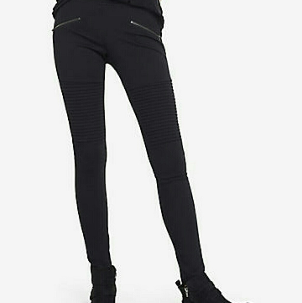 Express Ponte Knit Moto Legging