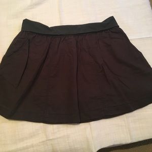 Charcoal Linen Skirt w/ Pockets