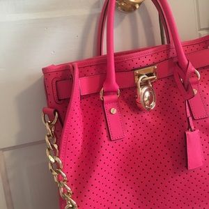 Neon pink Micheal Kors bag