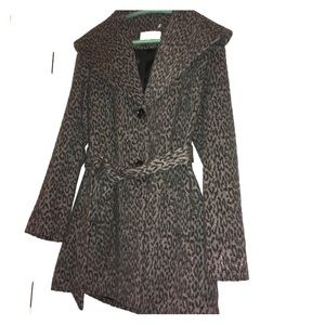Leopard Wool Coat