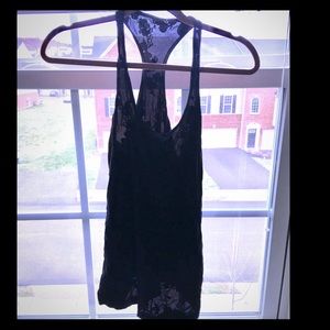 Lululemon Black Floral Lace Tank