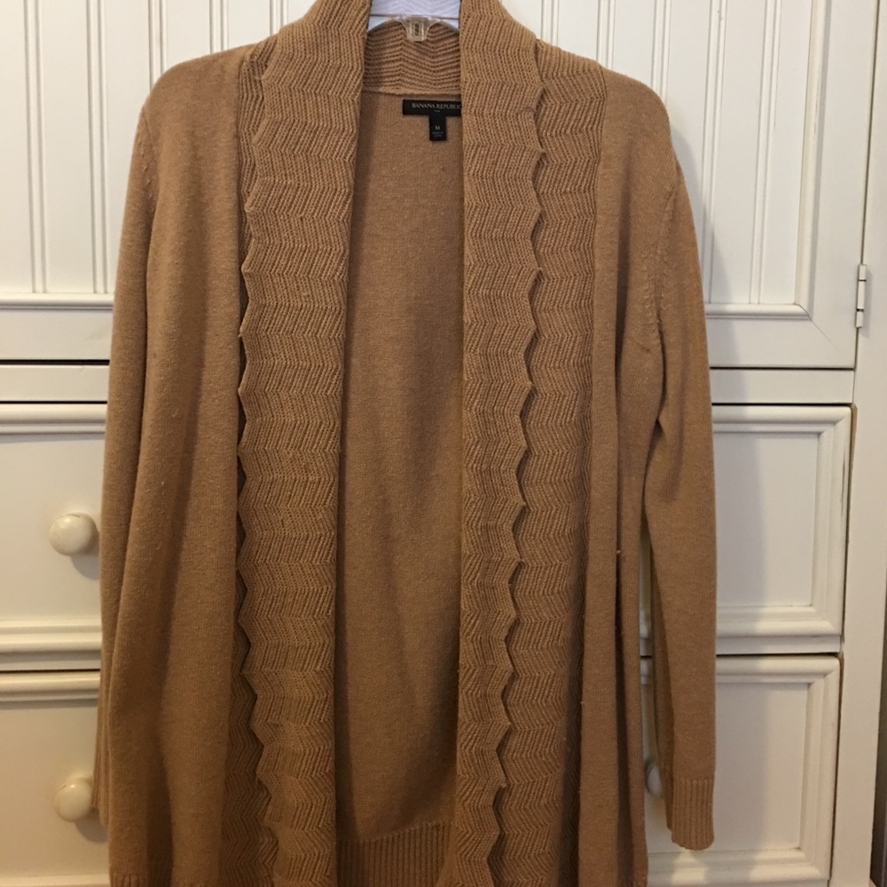 Camel Banana Republic cardigan