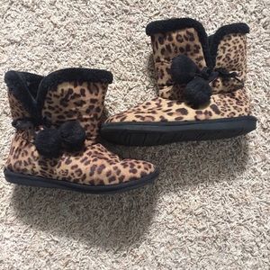 Soft Leopard Print Booties