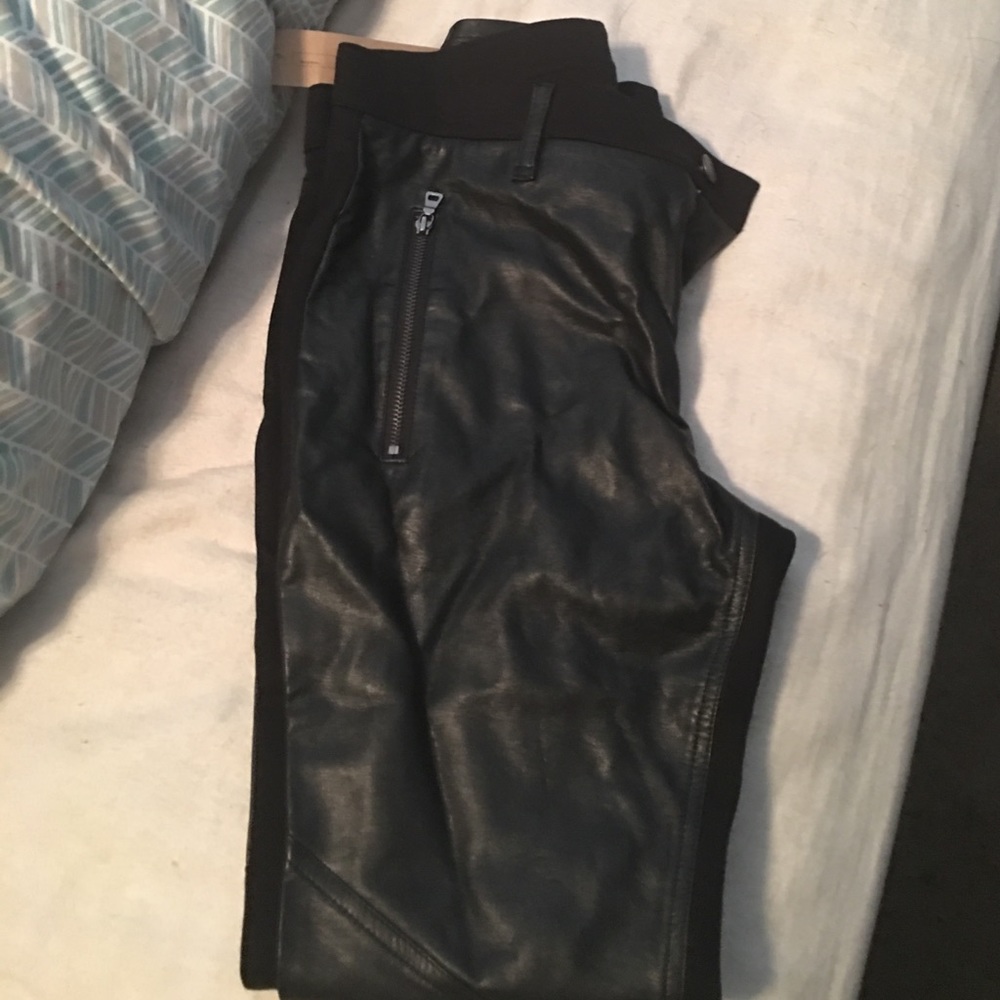 Pleather skinny pants stretchy (DKNY)