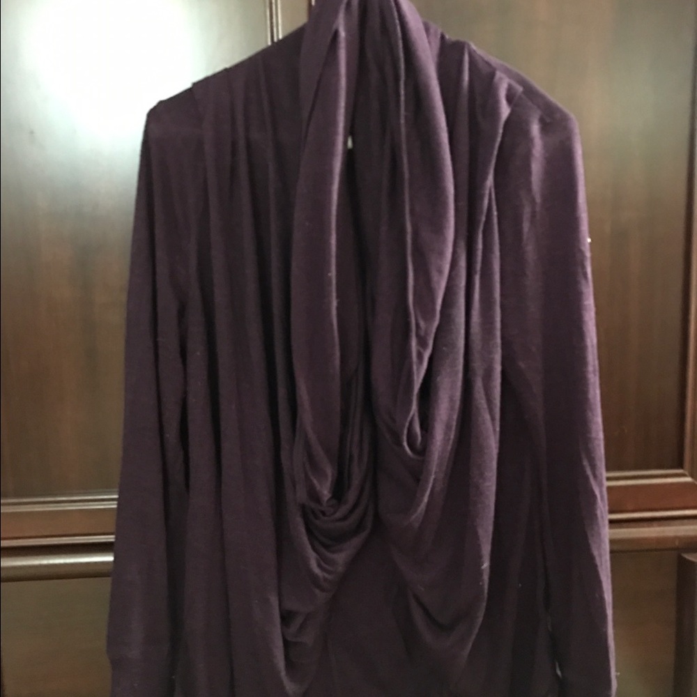 Purple cardigan