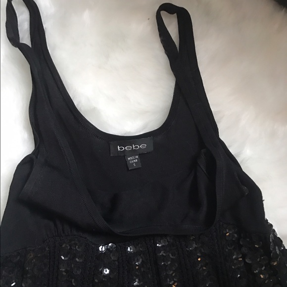 Black sparkle Bebe dress - Picture 3 of 3