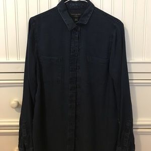 Banana Republic dark chambray button down
