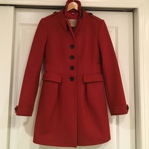 Burberry Brit Burnt Orange Wool Coat