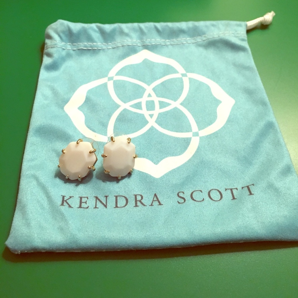 Kendra Scott pure white stud earrings!