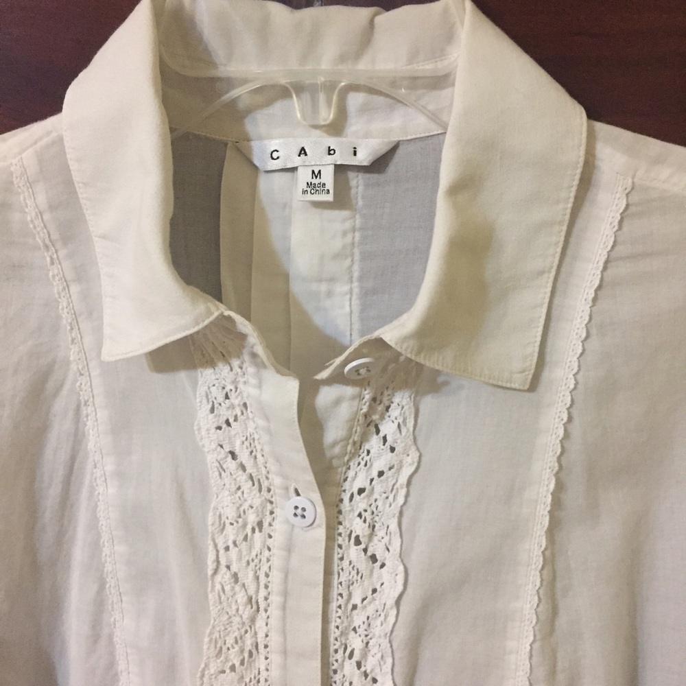 cAbi white cotton blouse Medium