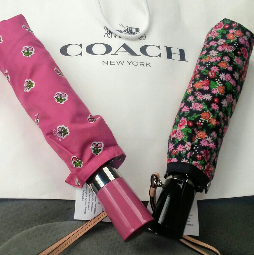 2 large Coach umbrellas