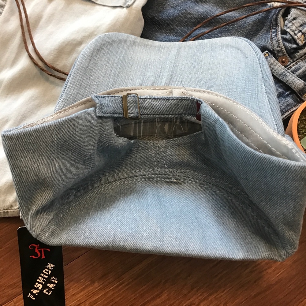 New Denim Rhinestone Hat - Picture 4 of 4