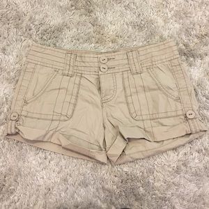 AE Khaki Cargo Shorts, Size 0