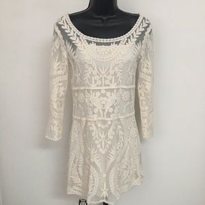 Express long sleeve lace dress