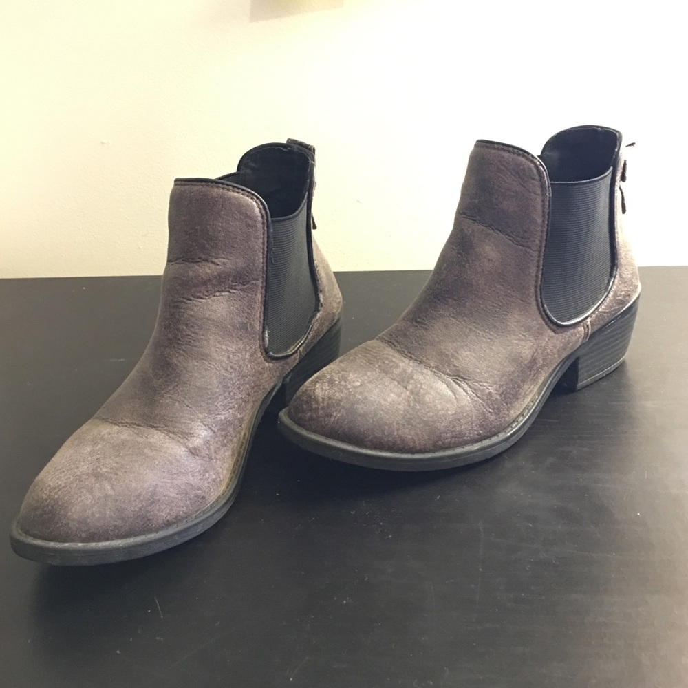 Brown ankle booties