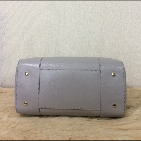 NEW Tory Burch Robinson Middy Satchel/Crossbody Bag Glazed Gray Saffiano Leather - Picture 6 of 11