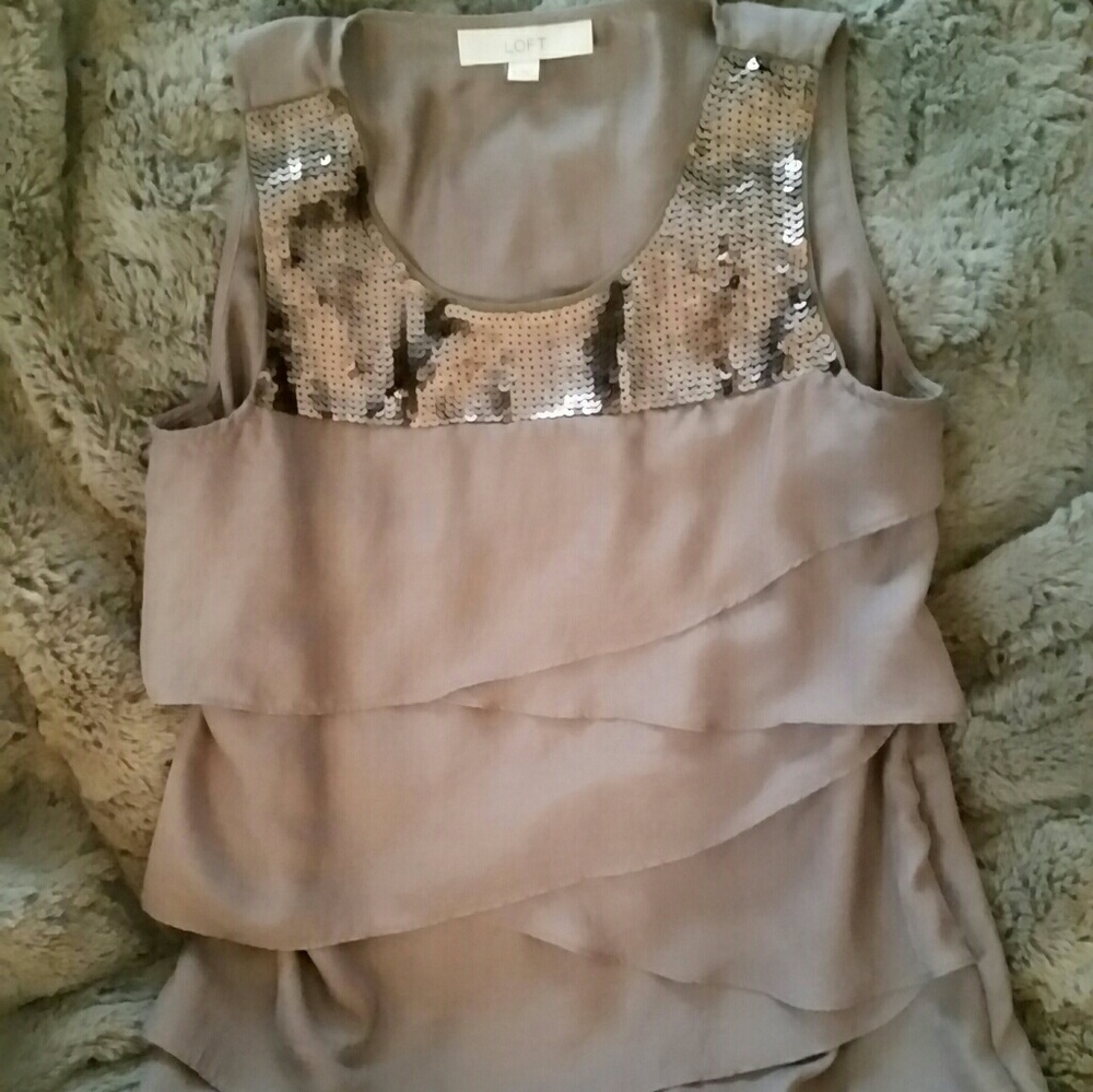 Ann Taylor Loft Sequined Top