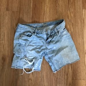 Ripped cutoff shorts
