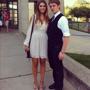 Grey Greek empire dress